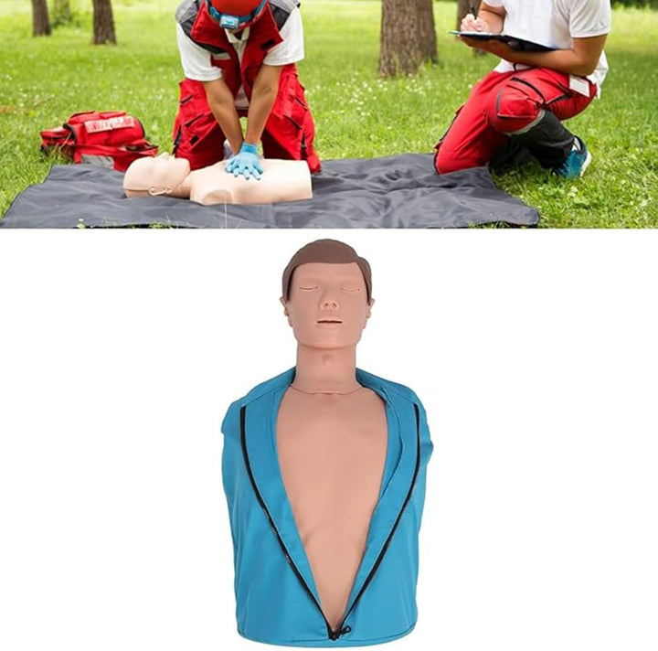 CPR Manikin for Adults, Cardiopulmonary Resuscitation Training Manikin Rubber Half Body, Artificial Ventilation Human Model A