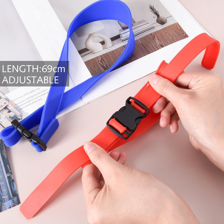 Self Haircut Hair Trimming Guide, Neckline Shaving Template, Flexible Curved Silicone Haircut Band, Shaving Template Home Hair Cutting Tool, Split Ends Trimmer Self Hair Cutters for Men (Red)