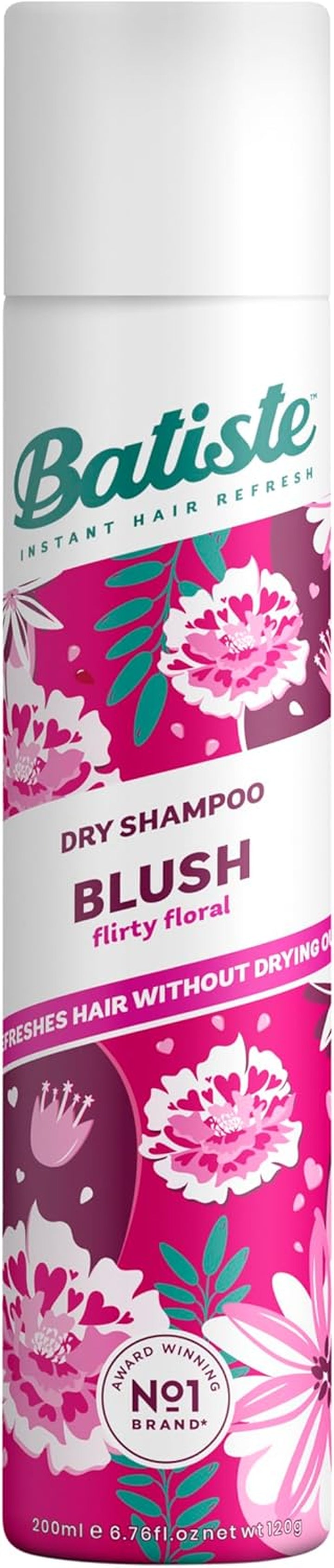 Dry Shampoo in Blush 200Ml, Floral & Flirty Fragrance, No Rinse Spray to Refresh Hair in between Washes (Packing May Vary)