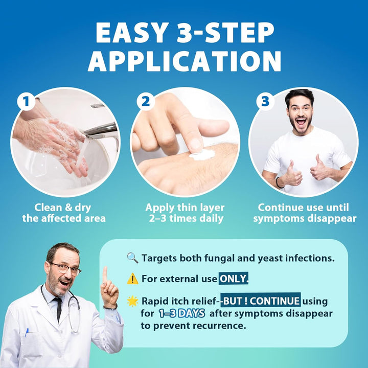 Antifungal Treatment Cream for Skin: Natural Herbal Formula for Skin Prone to Athlete’S Foot, Ringworm, Jock Itch & Foot Fungus – Daily Use for Men & Women