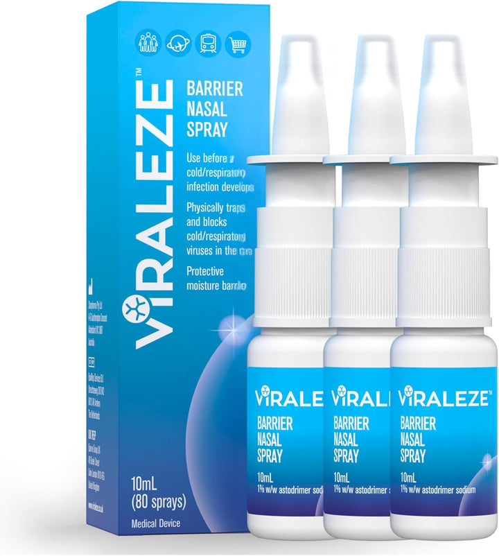 Barrier Nasal Spray – Helps Trap & Block Cold & Respiratory Viruses, Clinically Proven, Extra Layer of Protection - Travel-Friendly Spray for Crowds, Planes & Trains (10Ml / 80 Sprays)
