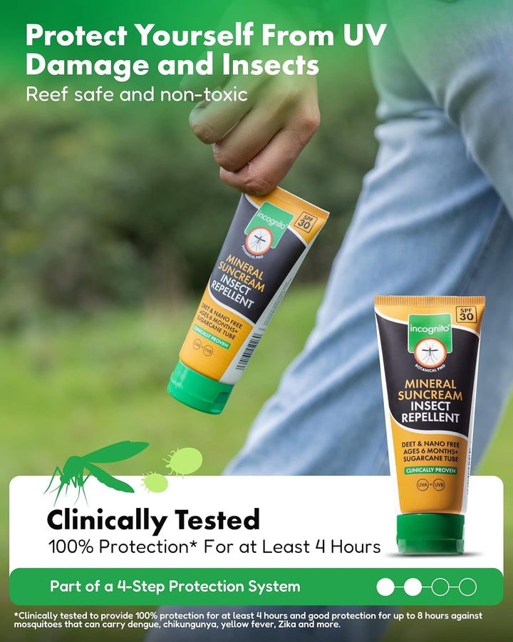 Sunblock Insect Repellent - SPF30 100Ml - 3 in 1 Sunblock, Insect Repellent and Moisturiser for Soft and Protected Skin & Body