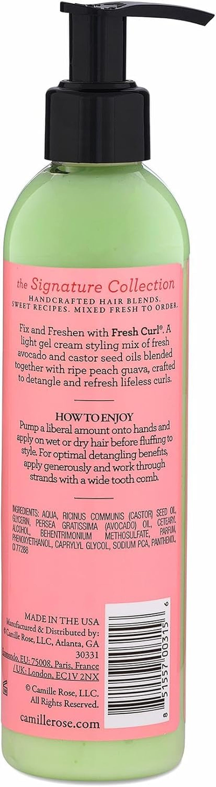 Fresh Curl 2 in 1 Hair Styling Cream and Detangler Gel, Nourishing and Styling, Avocado and Castor Oil, 240 Ml (Pack of 1)
