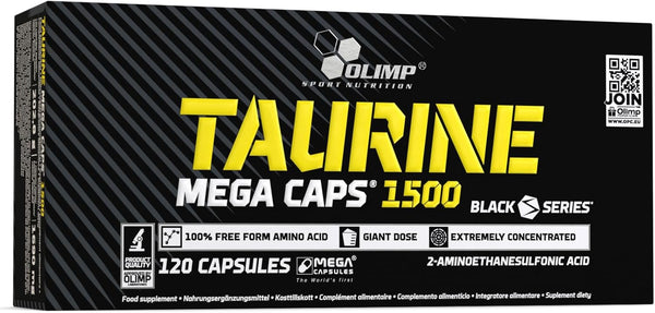 Olimp Labs Taurine Capsules, 1500 Mg, Pack of 120 Mega Capsules