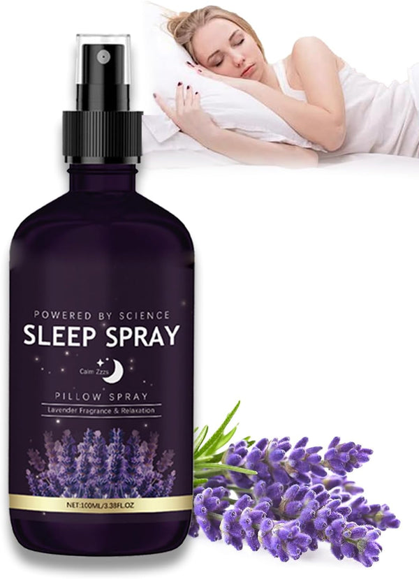 Lavender Sleep Spray-Lavender Pillow Spray Sleep-Aromatherapy Mist for Relaxing and Restful S-Leep-Calming Bed S-Pray with Essential Oils-Sleep Aid for Travel and Bedtime-S-Leep S-Pray Pillow Mist