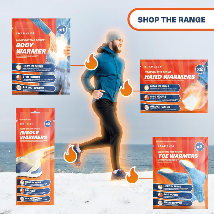 - Adhesive Body Warmers (40 Pack) - Ultra-Thin Stick-On Patches for Targeted Warmth - Air-Activated & Odour-Free - up to 10 Hours of Heat