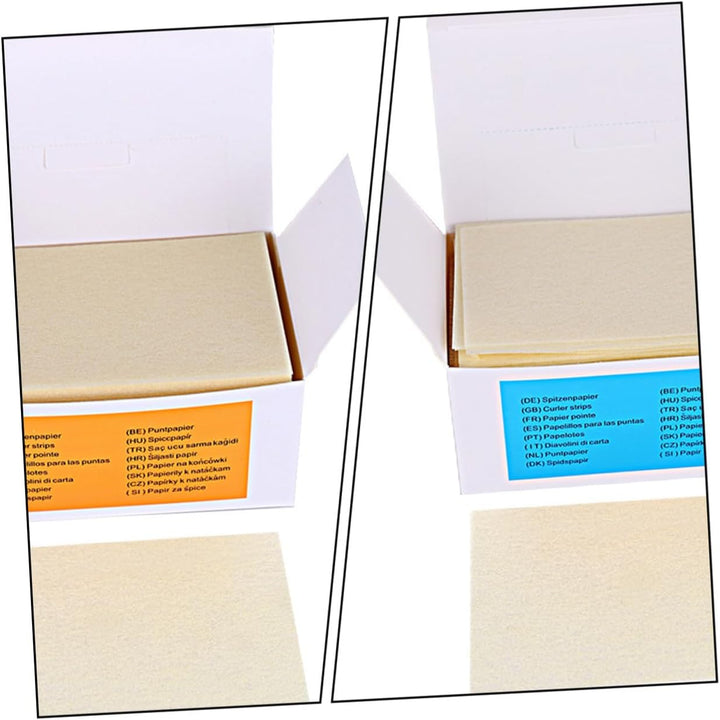2 Boxes Hairdressing Perm Paper for Salon and Home Use High Temperature Resistant and Absorbent Hair Perm End Wraps Practical Non-Woven Thin for Professional Hair Random Color