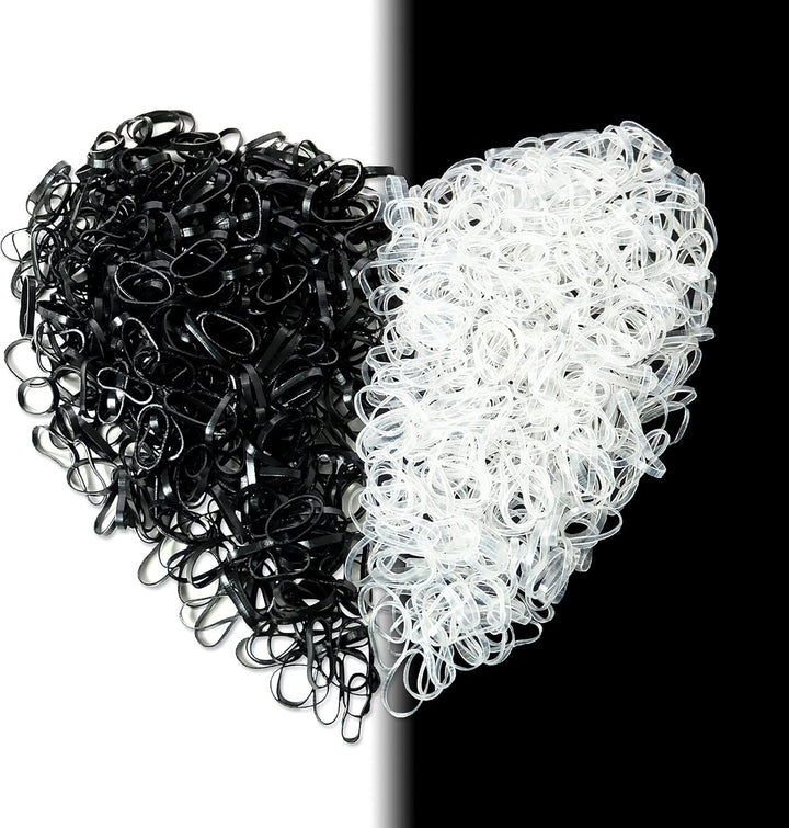 1000 Pcs Elastic Hair Bands, Hair Elastics, Ponytail Holders, with Band Removal Hook+2 Hair Braid Tools