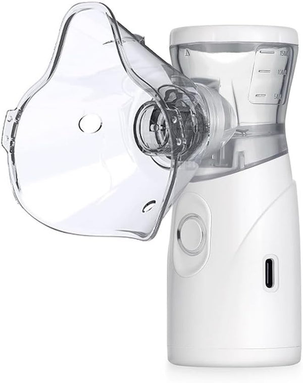 Nebuliser Machine for Kids Adults, USB-C Rechargeable, Portable & Silent Design, Easy to Use & Clean, Handheld Nebulizer for Home and Travel