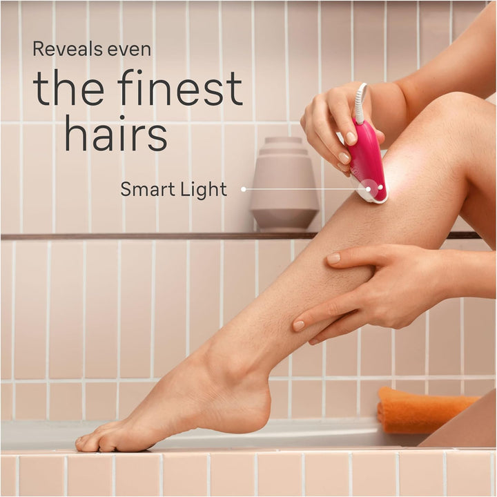 Silk-Épil 3, Corded Epilator for Hair Removal, Weeks of Smooth Skin, with Lady Shaver Head & Trimmer Comb, 3-031, Pink
