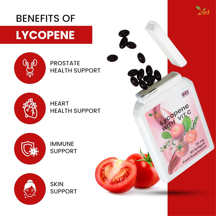 Lycopene Supplement, Supports Energy Balance, Non-Gmo, High Lycopene,50Mg (180 Count (Pack of 2))
