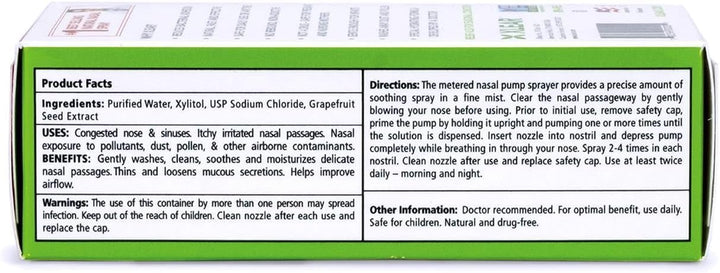 Natural Nasal Spray with Xylitol, 1.5 Fl Oz (Pack of 1)