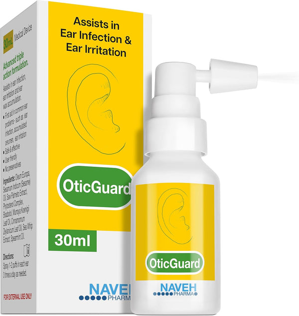 ® Otic Guard Natural Ear Spray 3 in 1 Herbal-Oil Blend for Ear Infections & Pain, Itchy Ears Ear Wax Removal Kit Softener for Clogged Ear Relief, and Swimmer’S Ear (30 Ml)