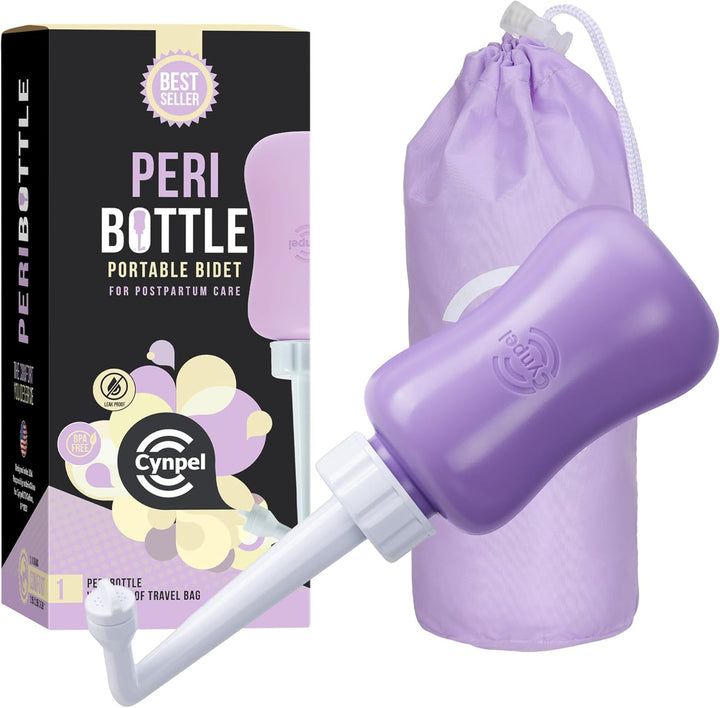 Peri Bottle - Portable Travel Bidet - Labour and Maternity Hospital Bag Essentials - after Birth Recovery Tools for Postpartum Mum - Perineal Spray Bottle Kit
