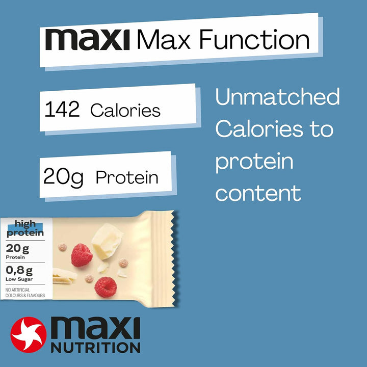 Classic Protein Bar White Chocolate Raspberry 40G, 20G Protein per Bar, 142 Kcal, 3.8G Fat 16 X 40G Bars,