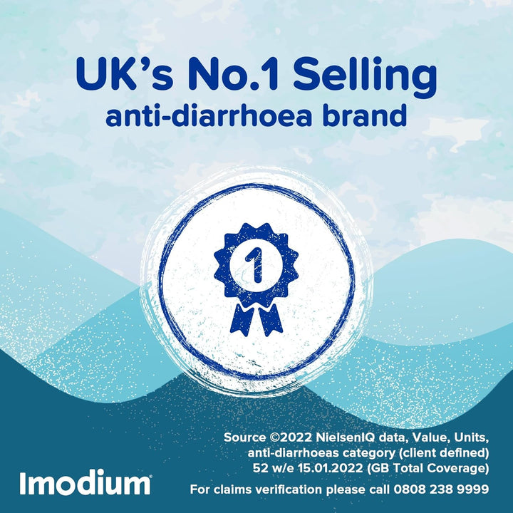 Dual Action, Diarrhoea Relief (6 Tablets), Helps Restore Gut to Natural Rhythm, with Loperamide Hydrochloride & Simeticone, Diarrhoea Tablets for Cramping, Bloating and Wind