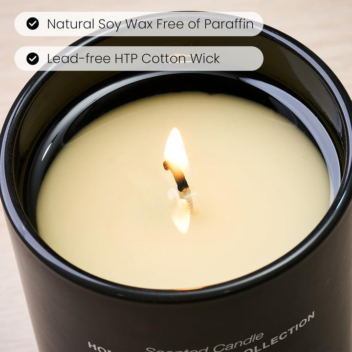 Natural Soy Candle Non Toxic Oud Wood Scented Candles for Home Small Jar Candles 150G 30 Hours Burn Time Minimalist Aromatherapy Candle Gift for Relaxation, Stress Relief,Mediation