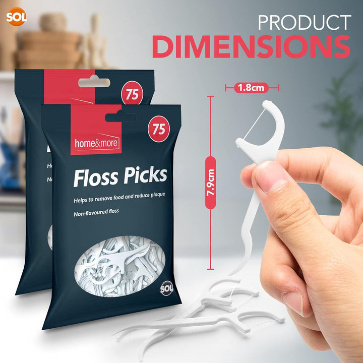 150Pk Floss Picks, Non-Flavoured Human Dental Flossers Stick, Plastic Harps Toothpick for Fast Cleaning, Remove Food, Reduce Plaque with Smooth Glide, Fine Tooth Flossing for Sensitive Gums
