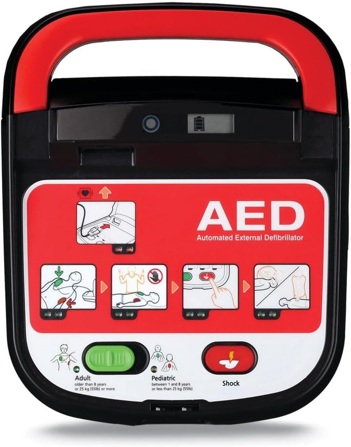 Mediana A15 Hearton AED Unit - Adult/Paediatric Mode Switch - Defibrillator Unit for Home, Schools, Clubs and Groups - Protective Outer Cover