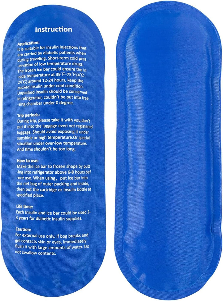 Insulin Cooler Travel Case,Monjaro Insulin Pen Case,Medicine Cool Bag with 2 Ice Packs,Portable Diabetic Medication Needles Medical Supplies Cooling Small Storage Travel Pouch