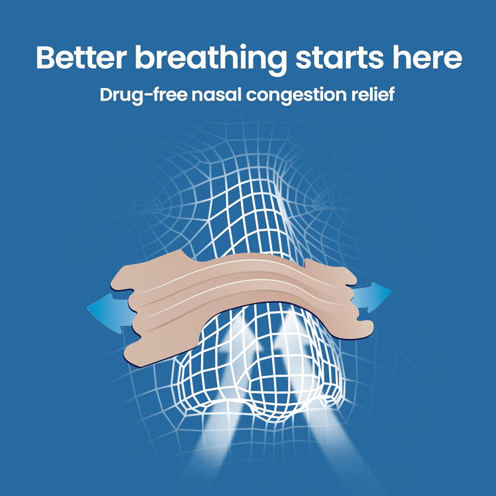 Original Tan, Beige Large 30 Pieces, Nasal Strips for Snoring, Nose Strips for Breathing, Blocked Nose Relief, Drug-Free Snoring Aid for Men and Women, Packaging May Vary