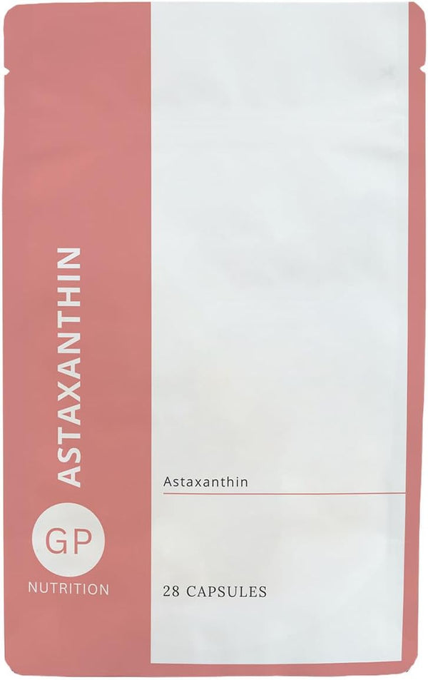 GP Nutrition Astaxanthin - Super Antioxidant Haematococcus Pluvialis, 100% Pure, Natural & Bioavailable, 28 Capsules (4 Weeks Supply)