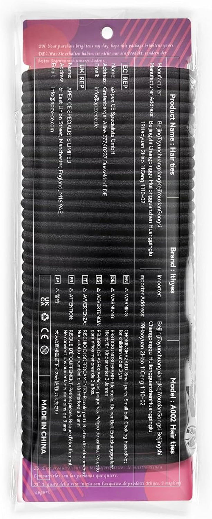 32Pcs Hair Bands for Women Thick Hair,4Mm Elastic Hair Ties for Girl,Black Hair Band Ponytail Holders,Hair Bobbles for Girls Men,Rubber Bands for Hair,Hair Accessories,Scrunchies for Women