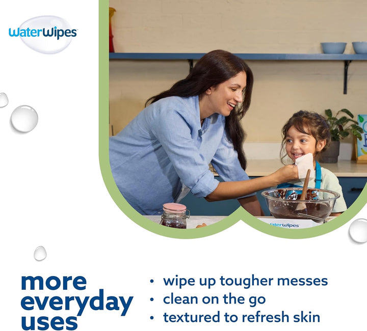 Sensitive+ Baby & Toddler Wipes, 720 Count (12 Packs), 3-In-1 Cleans, Cares, Protects, 99.9% Water, Textured Clean, Unscented