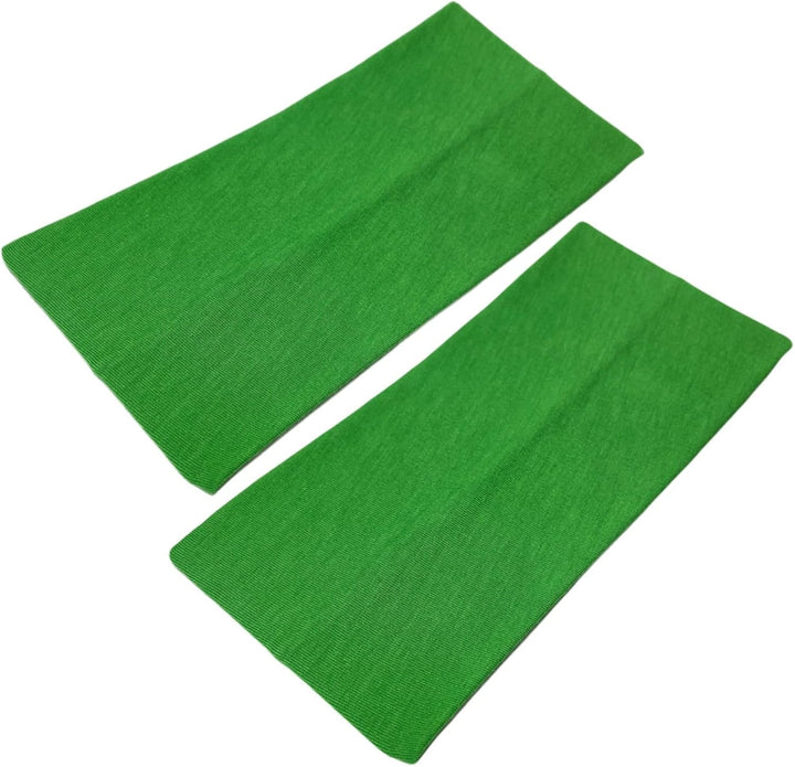 Extra Wide Headbands 11Cm Plain Stretchy Kylie Head Band 2 Pack Unisex Bandeau Headbands for Women & Men Soft Hairbands Yoga Bandana Headband (Black)