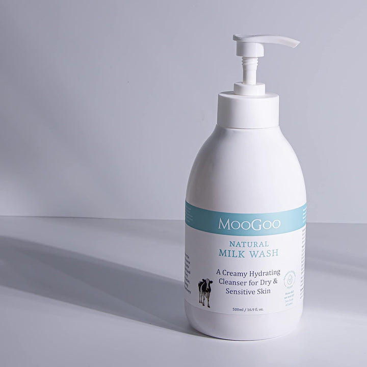 Milk Wash - Natural Creamy Body Wash & Cleanser, Soap-Free, Sls-Free. for Dry, Sensitive Skin, 500Ml / 16.9 Fl. Oz.