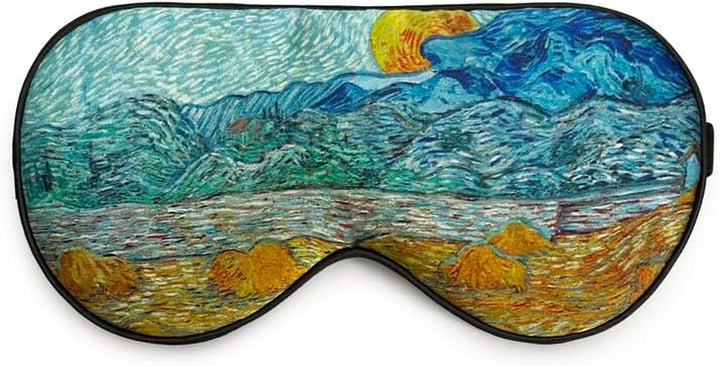 100% Silk Sleep Mask with Adjustable Strap,Comfortable and Super Soft Eye Mask Ultimate Sleeping Aid,Blindford Golden Moon