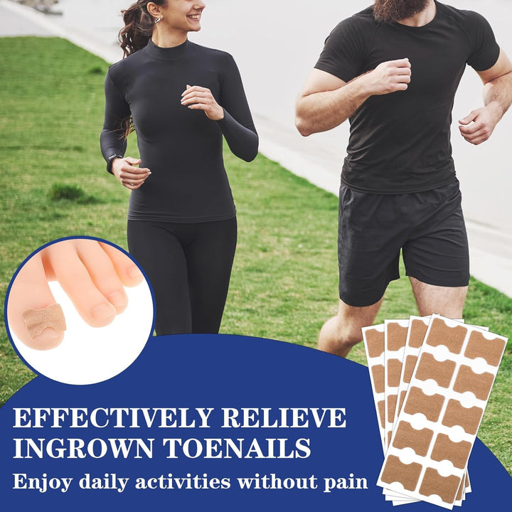 60Pcs Ingrown Toenail Treatment Patches, Toe Nail Correction Patches, Painless Hammer Toe Corrector, Durable Toe Spacers, Quick Repair Ingrown Nail Tool for Women Men