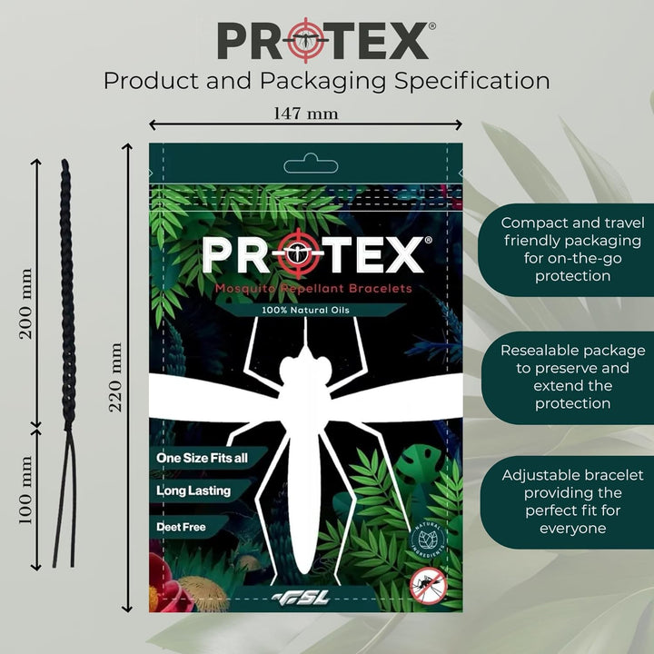 18 Black Insect Repellent Bracelets, Adjustable Leather Deet-Free Wrist Bands, Effective Protection, Insect Mosquito Repeller Bands for Adults & Kids, Resealable 18 Pack.