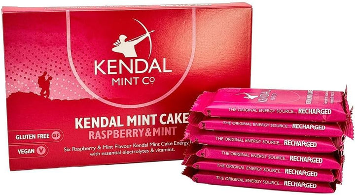 KMC Energy Bars Pocket-Sized, Original Flavour, Kendal Mint Cake Recharged, Vegan, Gluten Free with Essential Electrolytes & Vitamins35G (Original, Pack of 6)