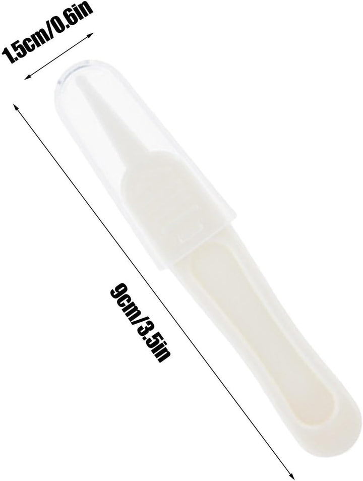 Nose Cleaning Tweezers, Kid Booger Picker - round Head Ear Nose Cleaner Clip - Booger Remover with Transparent Lid for Sticky and Dried Boogers in Children