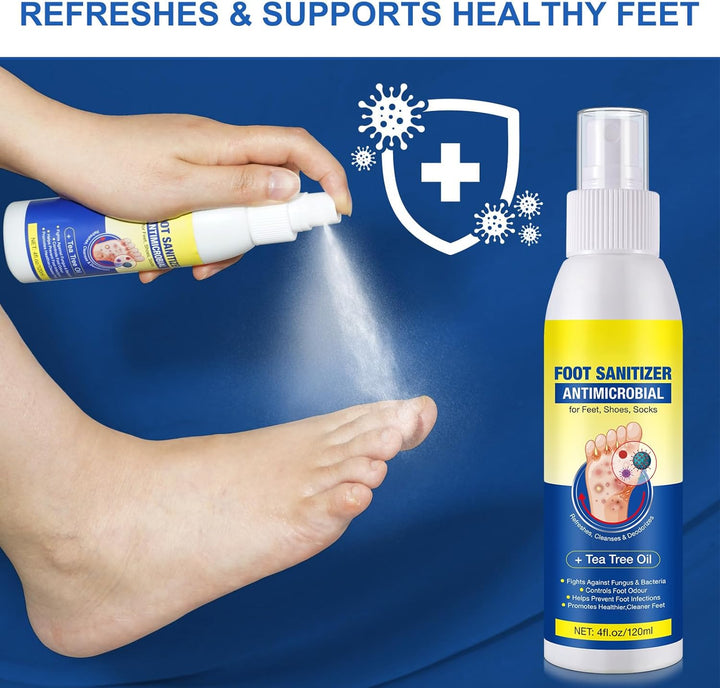 120Ml Athletes Foot Spray - Athletes Foot Spray for Fast Relief & Fungal - Antifungal Treatment for Itchy, Dry Feet - Instant Cooling Effect - 98% Natural Formula for Men & Women