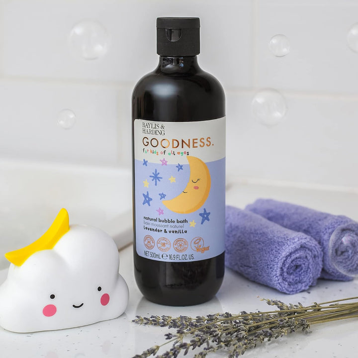 Goodness Kids Lavender & Vanilla Natural Bubble Bath, 500 Ml (Pack of 3) - Vegan Friendly