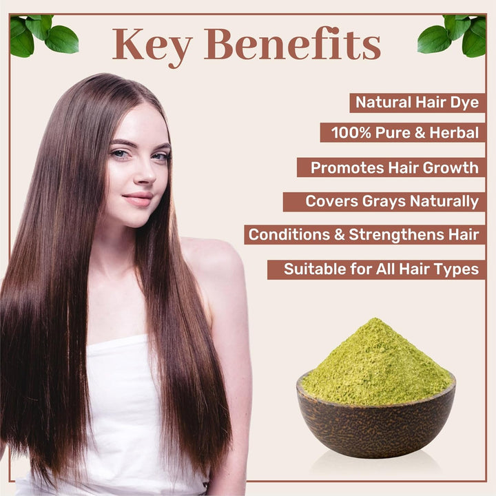 Natural Indigo Powder - 500G Pack | Natural Hair Dye, Chemical and PPD Free