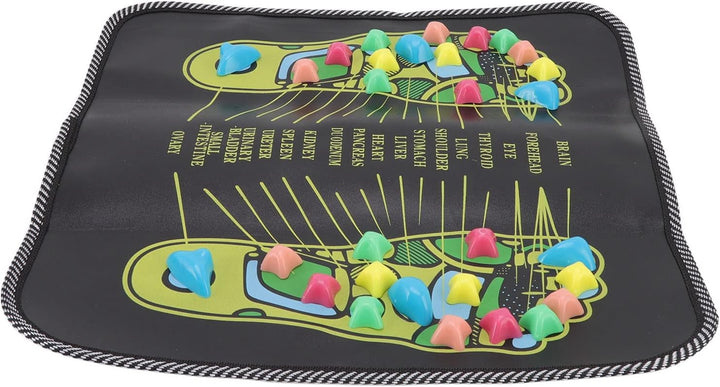 Foot Reflexology Mat Acupoint Mat to Promote Health and Relieve Pain, Suitable for All Family Members,Artificial Leather, PP (35 * 35Cm)