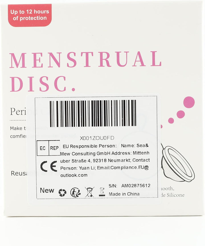 Menstrual Cups, Pack of 2 Reusable Menstrual Disc Soft Grade Silicone Menstrual Cup - Comfortable, Leak-Proof Period Protection,Small Large Sizes,Tampon, Pad, Cup Alternative