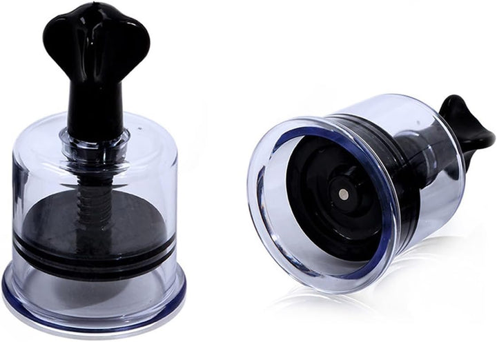 Cupping Set,Sucker, 2 Pcs Cupping Therapy Set,Vacuum Twist Suction Cupping,Vacuum Cupping Therapy,For Relaxation Pain Relief (Black, M)