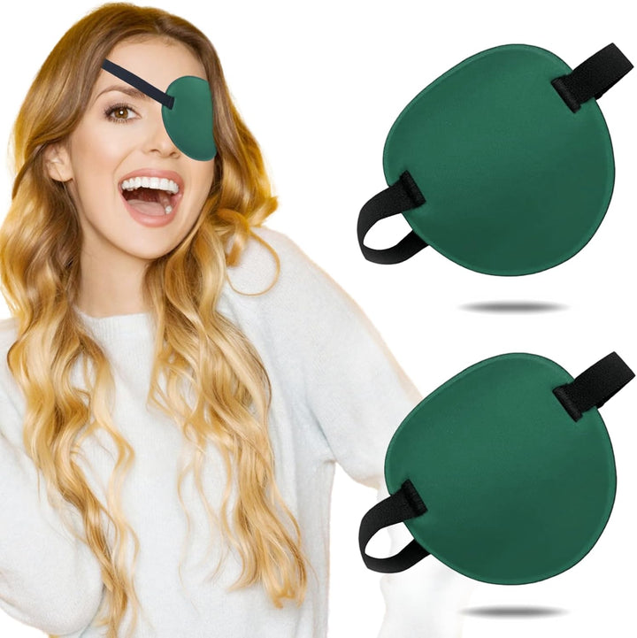 2PCS Eye Patch, Adjustable Eye Patches, Medical Eye Patch, Amblyopia Lazy Eye Patches for Left or Right Eyes, Black
