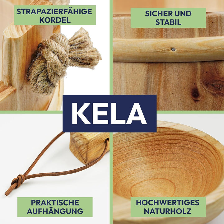 PINENG Sauna Bucket 26 Cm Diameter 21 Cm with Spruce Wooden Ladle