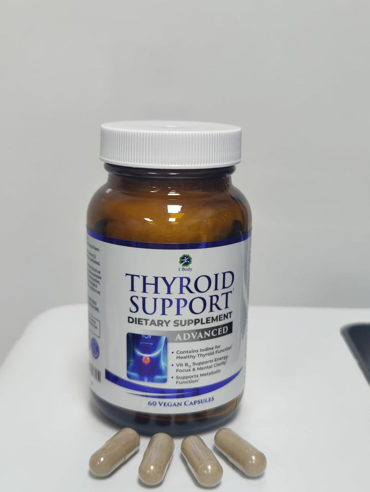 Thyroid Support Supplement for Women and Men - Energy & Focus Formula - Vegetarian & Non-Gmo - Iodine, Vitamin B12 Complex, Zinc, Selenium, Ashwagandha, Copper, Coleus Forskohlii, & More 30 Day Supply
