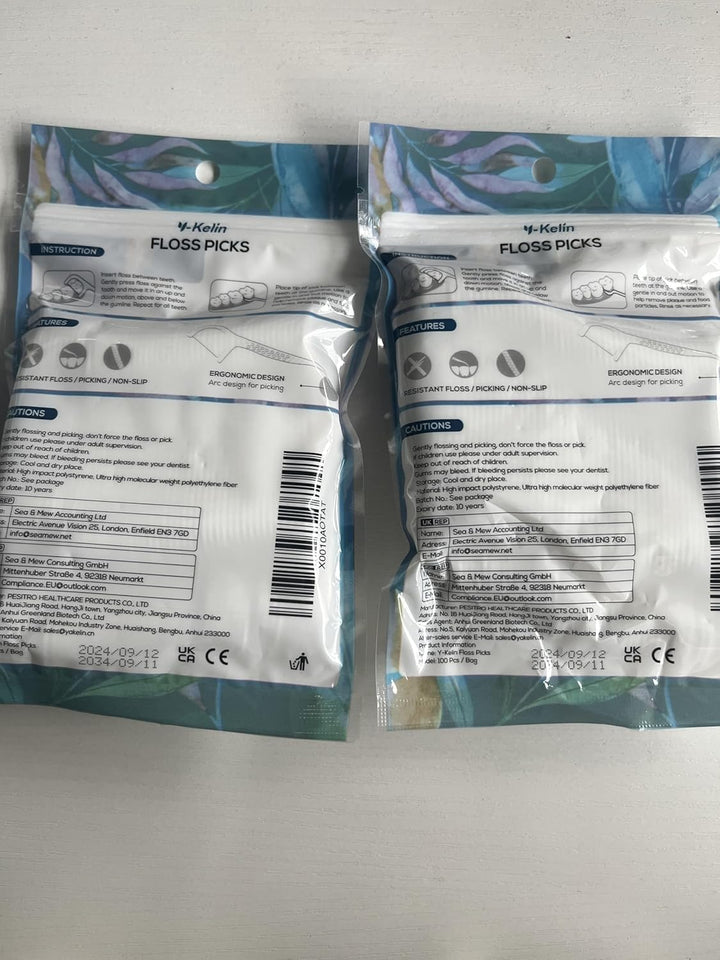 Dental Floss-100 Pcs Dental Floss Toothpick,Teeth Stick,Tooth Picks,Floss Picks,Teeth Cleaning (200 Count (Pack of 1))