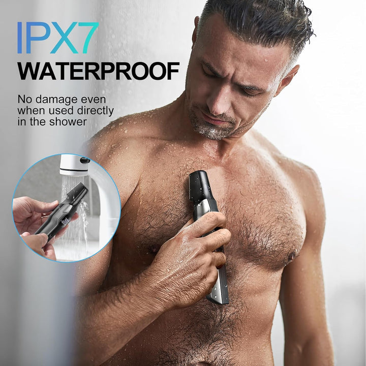 Manscape Dual Speed Body Hair Trimmer Men 4-In-1 Beard Trimmer Men, 210 Mins Usage Time Rechargeable Body Shaver for Hair/Beard/Ball/Groin, Waterproof Cordless Male Grooming Kit for Pubic Hair