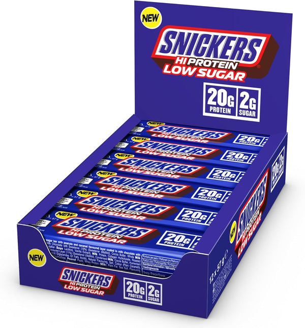 - Milk Chocolate Low Sugar Protein Bars | 12 X 57G Pack, Only 2G of Sugar per Bar, Hi Protein Energy Snack, 20G Protein
