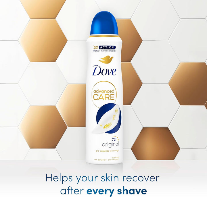 Advanced Care Original Women'S Antiperspirant Deodorant Spray for 72 Hour Protection against Sweat and Odour with Pro-Ceramide Technology 150 Ml