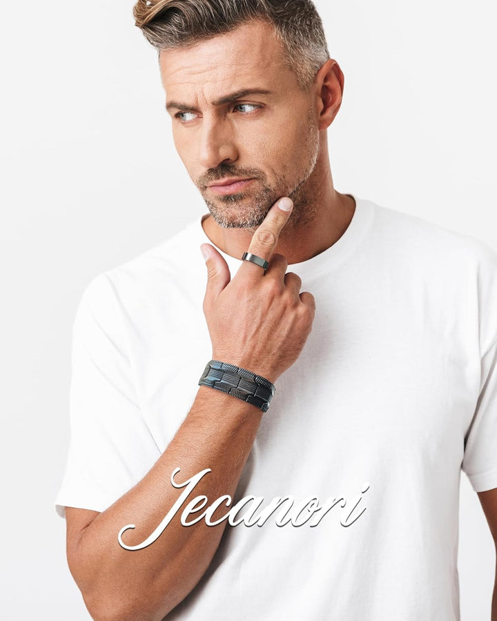 99% Copper Bracelet for Men, Magnetic Bracelet with 57Pcs Ultra Strength Magnets. Adjustable Wristband with Removal Tool&Jewelry Gift Box
