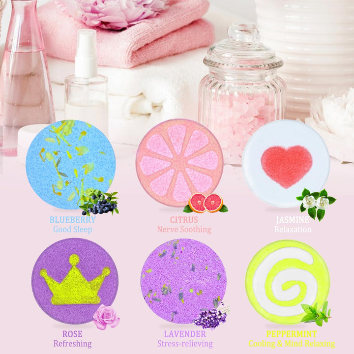 Shower Steamers, 12 PCS Shower Bombs for Women and Men Present, Aromatherapy Bath Bombs Shower Tablets with Natural Essential Oils for Birthday, Christmas, Valentines Present